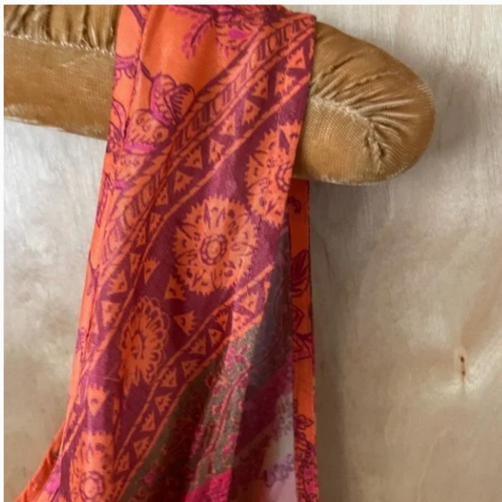 Free People Mira Coral One Shoulder Bohemian Tunic Tank Top.- XL - Picture 2 of 11